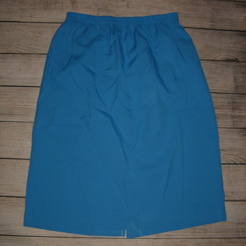 Vintage Wear Abouts Turquoise Elastic Waist Skirt 16W
